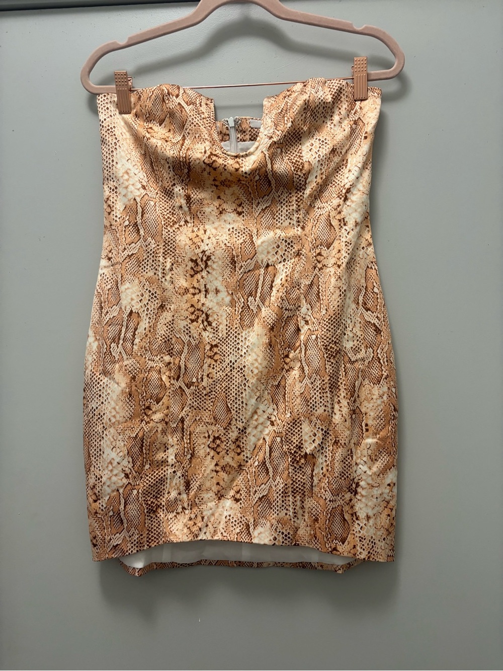Forever 21 Brown Beige Snake Print Dress